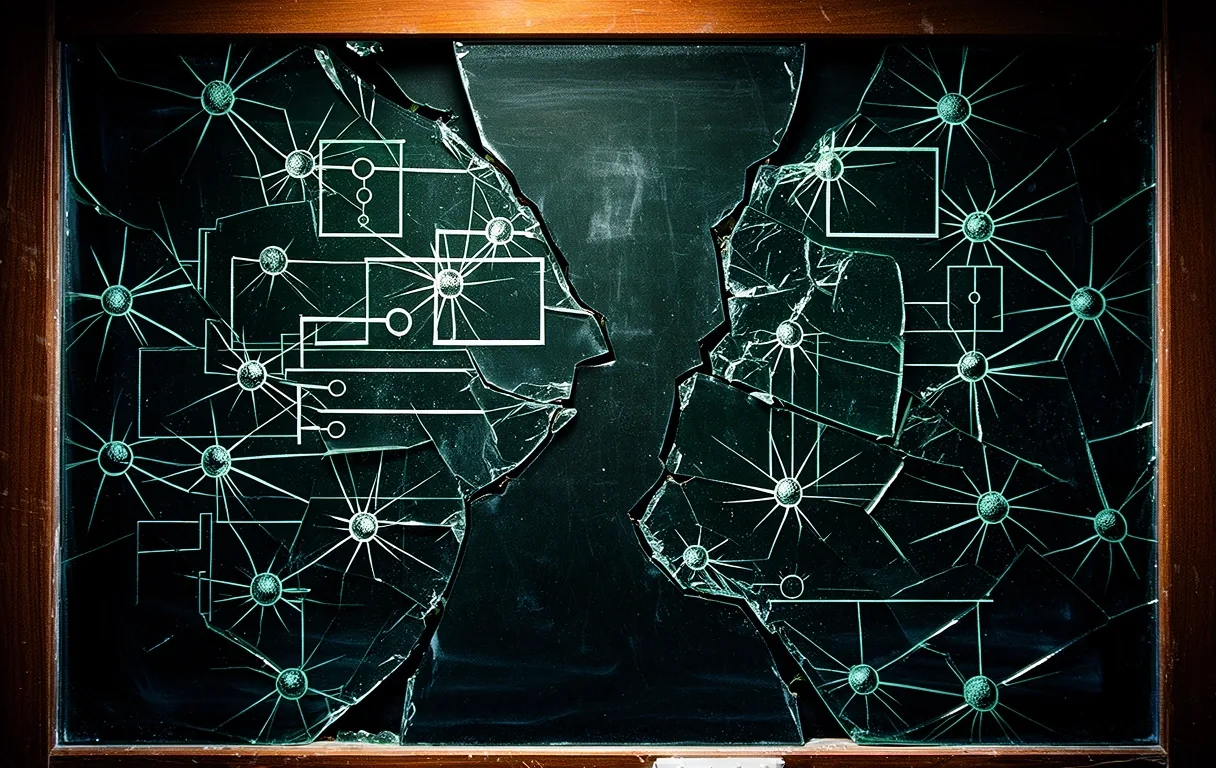 Technical schematic showing the intersection of logical paths.